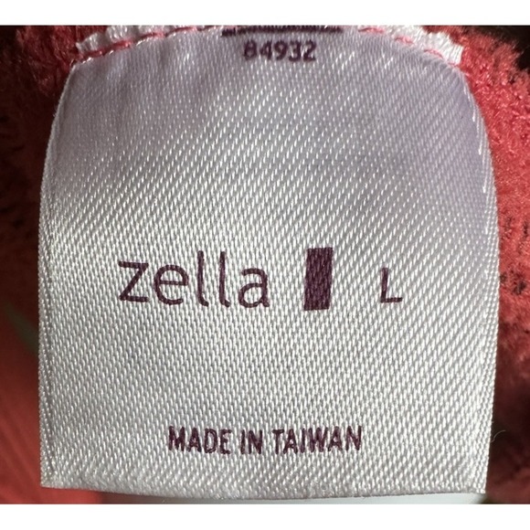 Zella Bright Orange Textured 1/2 Zip Pullover Hoodie Jacket L - Picture 7 of 7